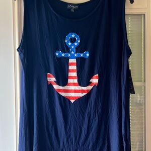 Scarlett Navy Anchor Tank Top